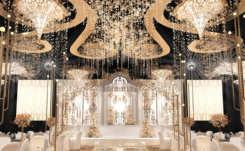 色达花木兰喜事汇金色大厅效果展示